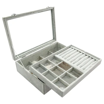 Jewelry Display Rack Storage Box Jewelry Transparent Double Storage Box Tray Rack Necklace Ring Storage
Jewelry Display Rack Storage Box Jewelry Transparent Double Storage Box Tray Rack Necklace Ring Storage