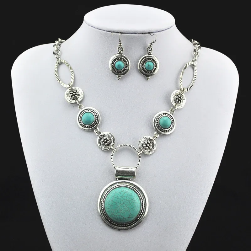 

T5-------- Necklace Pendant & Earring ,Jewlery Set,Women Gift,Vintage Look,Tibet Alloy