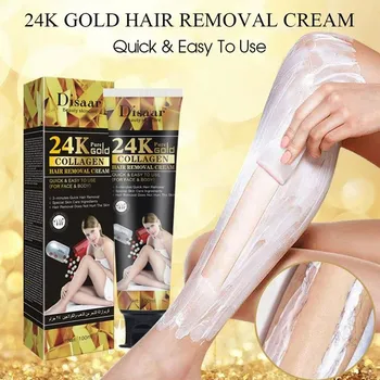 100ml Hair removal Cream 24k Gold Collagen Hair Growth Inhibitor Cream for Beard Bikini Intimate Legs Body Armpit Painless
100ml Hair removal Cream 24k Gold Collagen Hair Growth Inhibitor Cream for Beard Bikini Intimate Legs Body Armpit Painless