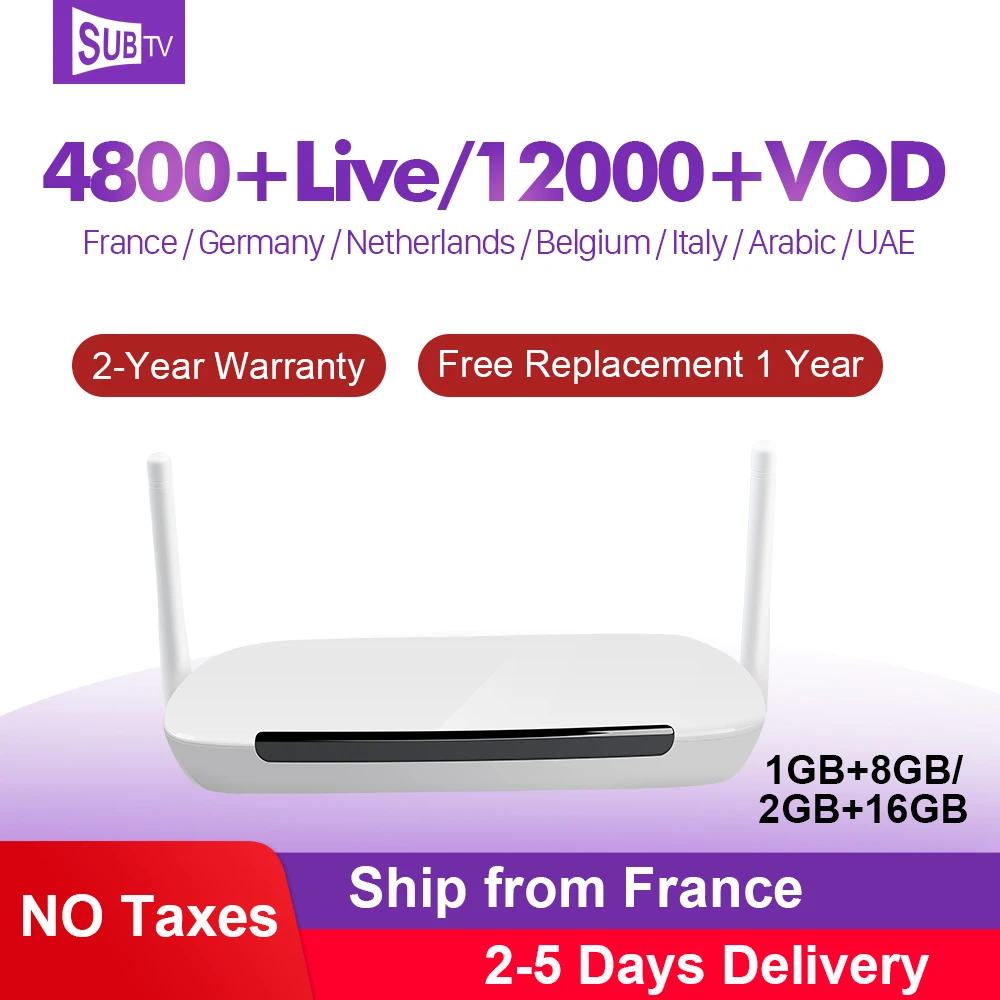 IPTV Box France Arabic SUBTV Subscription Android 8.1 Box RK3229 Full HD Live 4K Turkey IPTV Subscription 1 Year Code Italia
IPTV Box France Arabic SUBTV Subscription Android 8.1 Box RK3229 Full HD Live 4K Turkey IPTV Subscription 1 Year Code Italia