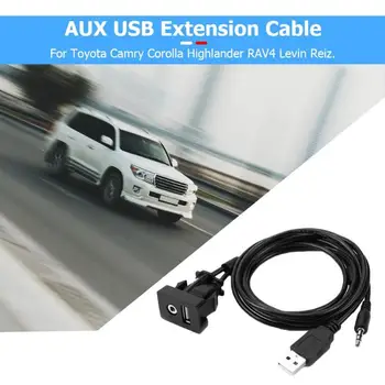 1m Dash USB Port Panel 3.5mm AUX USB Extension Cable for Toyota Camry Corolla Audio Socket with Audio Signal Support
1m Dash USB Port Panel 3.5mm AUX USB Extension Cable for Toyota Camry Corolla Audio Socket with Audio Signal Support