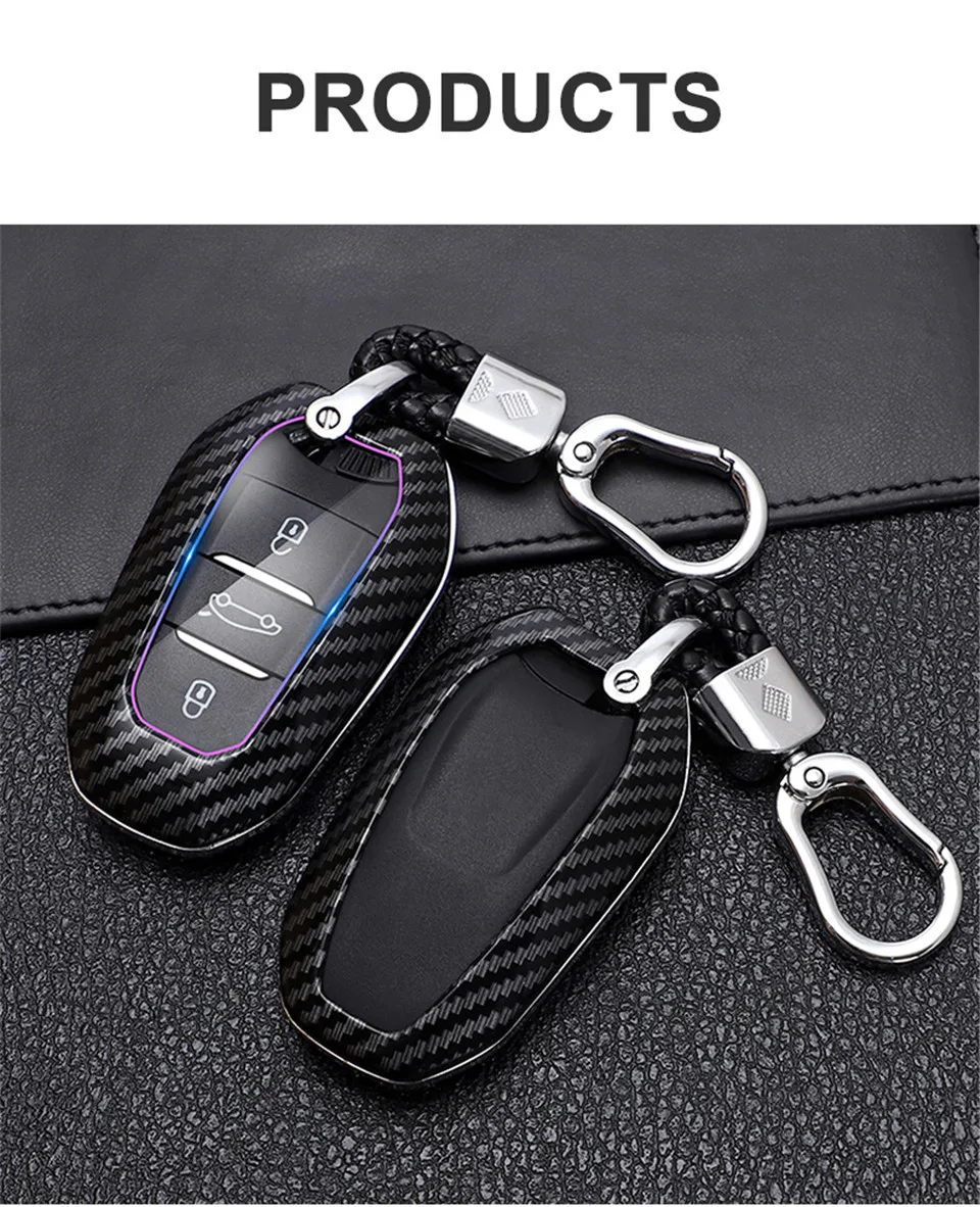 Shell Cover Holder Car Key Fob Case 5008 DS5 DS6 For Peugeot 208 DS3 For Citroen C4 C5 X7 C4L C6 C3-XR 3008 4008 Accessories