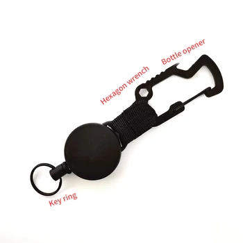 2pcs Multifunction Outdoor Tool Bottle Opener Wrench Badge Reel Anti Lost Retractable Key Chain Mini Portable With Steel Wire
2pcs Multifunction Outdoor Tool Bottle Opener Wrench Badge Reel Anti Lost Retractable Key Chain Mini Portable With Steel Wire