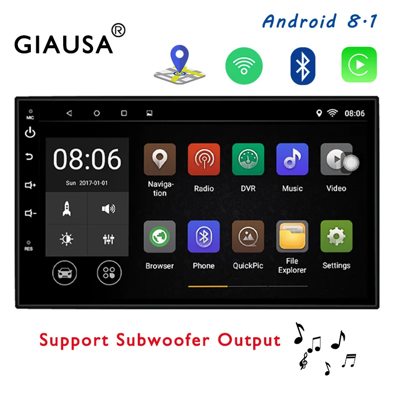 7" Double Din Android GPS Navigation Car Video Player Auto Radio Bluetooth Subwoofer Car Stereo Audio Lcd Touch Screen Carplay
7" Double Din Android GPS Navigation Car Video Player Auto Radio Bluetooth Subwoofer Car Stereo Audio Lcd Touch Screen Carplay