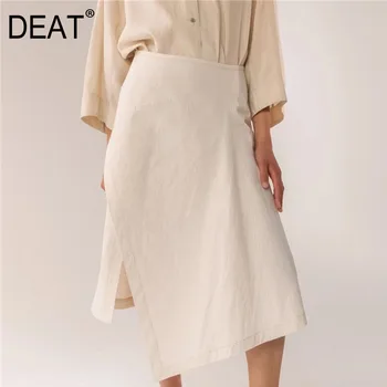 DEAT Solid Color High Waist A Wrap-around Irregular Loose Plus Woman Skirt Casual Personality Fashion 2020 spring New TV058
DEAT Solid Color High Waist A Wrap-around Irregular Loose Plus Woman Skirt Casual Personality Fashion 2020 spring New TV058