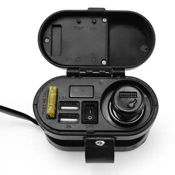 New Waterproof Motorcycle Mirror Mount Bracket Dual USB Cigarette Lighter Charger 12V-24V High Quality ABS For Boats ATVs
New Waterproof Motorcycle Mirror Mount Bracket Dual USB Cigarette Lighter Charger 12V-24V High Quality ABS For Boats ATVs