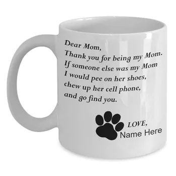 Customizable Personalized Dog Mom & Dad Custom Pet Name Coffee Mug Perfect Gift Idea For Birthday Graduation Christmas Father's
Customizable Personalized Dog Mom & Dad Custom Pet Name Coffee Mug Perfect Gift Idea For Birthday Graduation Christmas Father's