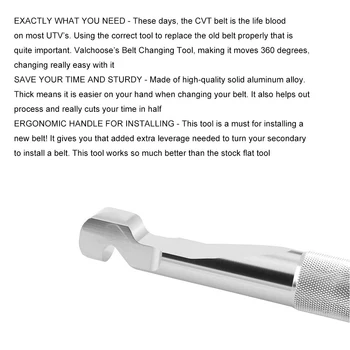 Repair Belt Replacement Tool 360 Degree Rotation Sturdy Aluminum Alloy Non Slip ATV Accessories Thick For Polaris RZR
Repair Belt Replacement Tool 360 Degree Rotation Sturdy Aluminum Alloy Non Slip ATV Accessories Thick For Polaris RZR