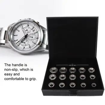 Professional Watchmaker Watch Back Case Opener Repair Battery Replace Tools with 15 Dies for Watchmaker Repairing Accessories l
Professional Watchmaker Watch Back Case Opener Repair Battery Replace Tools with 15 Dies for Watchmaker Repairing Accessories l