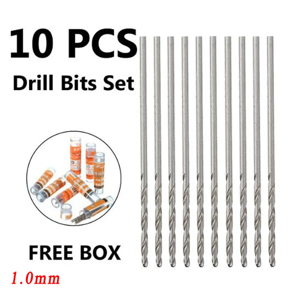 Practical Drill Bit Set Twist Drill 1.0mm 10pcs Drilling HSS Kit Mini Silver Straight Shank Tool Power Tools Part
Practical Drill Bit Set Twist Drill 1.0mm 10pcs Drilling HSS Kit Mini Silver Straight Shank Tool Power Tools Part