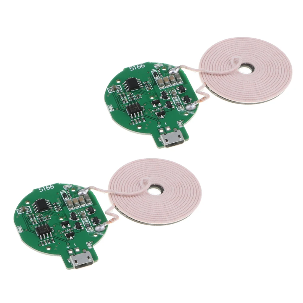 2pcs Qi Wireless Charger PCBA Circuit Board With Coil For Phone Charging 2pcs Qi Wireless Charger PCBA Circuit Board With Coil For Phone Charging