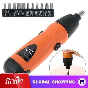 6V Battery Operated Cordless Electric Screwdriver Two-way Rotating Head and Plastic Surface+11pcs Screwd Head for Household
6V Battery Operated Cordless Electric Screwdriver Two-way Rotating Head and Plastic Surface+11pcs Screwd Head for Household