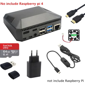 Raspberry Pi 4 Model B Case Aluminum Metal ABS Box Shell with Power Switch + Heat Sinks+ Cooling Fan for Raspberry Pi 4
Raspberry Pi 4 Model B Case Aluminum Metal ABS Box Shell with Power Switch + Heat Sinks+ Cooling Fan for Raspberry Pi 4