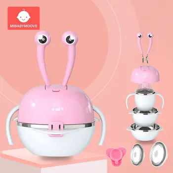 5Pcs/Set Children's Tableware Set Stainless Steel Baby Feeding Food Dishes Infant Feeding Bowl Spoon Fork Crab Cutlery Set
5Pcs/Set Children's Tableware Set Stainless Steel Baby Feeding Food Dishes Infant Feeding Bowl Spoon Fork Crab Cutlery Set
