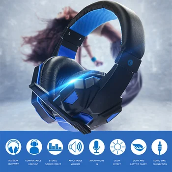 3.5mm Headphone Blue Music Gaming Earphone
3.5mm Headphone Blue Music Gaming Earphone