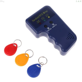 Handheld 125KHz RFID Duplicator Copier Writer Programmer Reader + Keys EM4305 T5577 Rewritable ID Keyfobs Tags Card l29k
Handheld 125KHz RFID Duplicator Copier Writer Programmer Reader + Keys EM4305 T5577 Rewritable ID Keyfobs Tags Card l29k