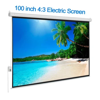 Salange Projector Screen 100 inch Motorized with Remote Control Home Cinema 4:3 80" x 60" Viewing Area Matte White Wall Screens
Salange Projector Screen 100 inch Motorized with Remote Control Home Cinema 4:3 80" x 60" Viewing Area Matte White Wall Screens
