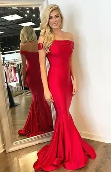 Elegant Off Shoulder Satin Long Mermaid Evening Dresses Floor Length Zipper Back Red Formal Party Dresses for Women
Elegant Off Shoulder Satin Long Mermaid Evening Dresses Floor Length Zipper Back Red Formal Party Dresses for Women