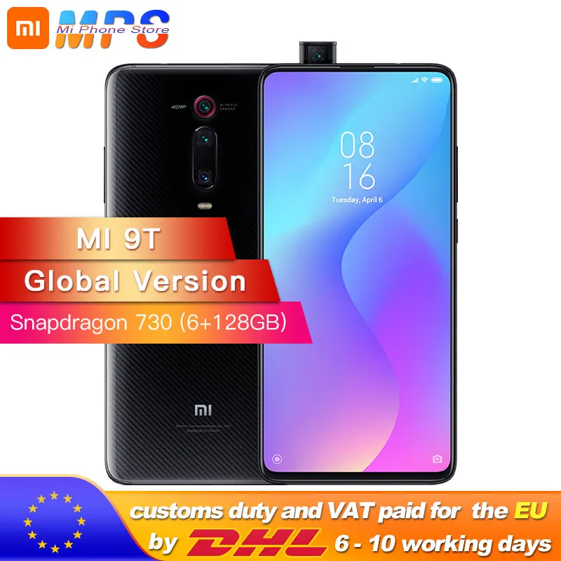 Глобальная версия смартфона mi 9T (Red K20) 6 ГБ 128 Snapdragon 730 задняя камера 48 МП выдвижная