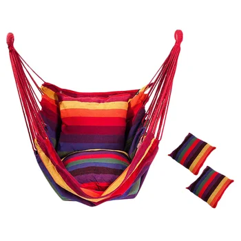 Hammock Chair Hanging Chair Swing Chair Seat with 2 Pillows for Indoor, Outdoor, Garden (Rainbow)
Hammock Chair Hanging Chair Swing Chair Seat with 2 Pillows for Indoor, Outdoor, Garden (Rainbow)