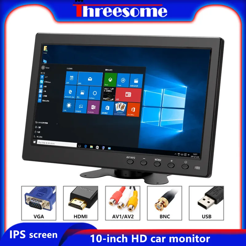 10 inch Car Monitor IPS Display with USB VGA HDMI interface Cameras Reverse Image Flip 2 Channel Security Monitor Paking System
10 inch Car Monitor IPS Display with USB VGA HDMI interface Cameras Reverse Image Flip 2 Channel Security Monitor Paking System