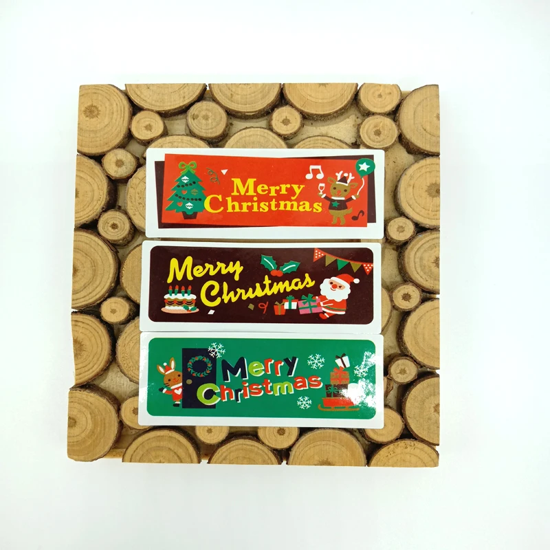 merry christmas santa elk self adhesive stickers kraft label