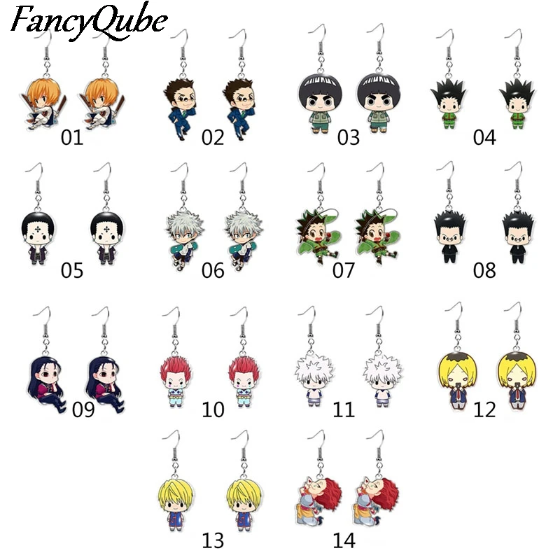 2021 New Anime Hunter x Dangle Earring Gon Chloro Hisoka Acrylic Hook Epoxy Jewelry Earrings | Украшения и аксессуары