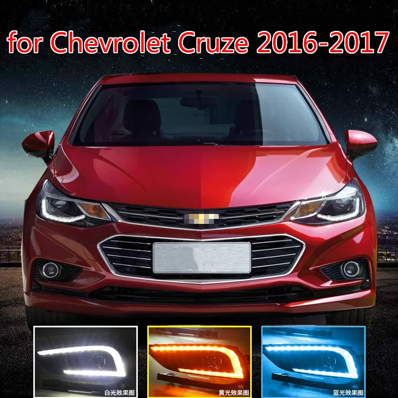 New design and Turn Signal style Relay 12V car LED DRL Daytime Running Lights with fog lamp hole for Chevrolet Cruze 2016 2017
New design and Turn Signal style Relay 12V car LED DRL Daytime Running Lights with fog lamp hole for Chevrolet Cruze 2016 2017