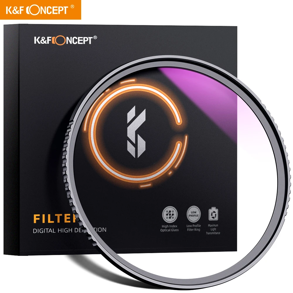 K & F Concept УФ фильтр 52 мм 77 82 ультратонкий многослойный Ультрафиолетовый защиты объективов для цифровой
