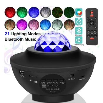 USB LED Star Night Light Music Starry Water Wave LED Projector Light Bluetooth Projector Sound-Activated Projector Light Decor
USB LED Star Night Light Music Starry Water Wave LED Projector Light Bluetooth Projector Sound-Activated Projector Light Decor