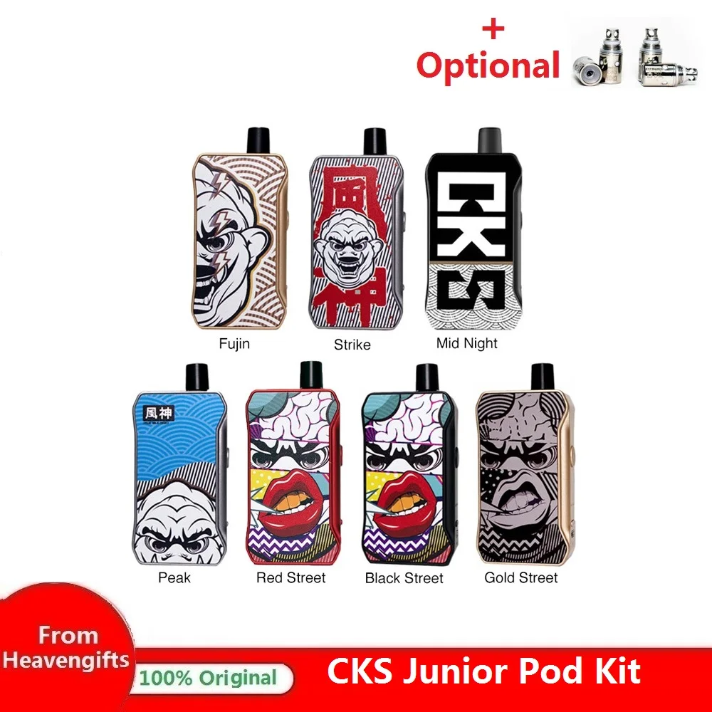 Heavengifts CKS Junior Pod Vape Kit with 1000mAh Battery & 3ml Pod System & 3-Level Voltage Adjustment Vape Pod Kit VS minifit
Heavengifts CKS Junior Pod Vape Kit with 1000mAh Battery & 3ml Pod System & 3-Level Voltage Adjustment Vape Pod Kit VS minifit