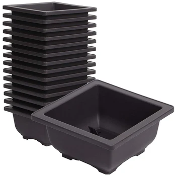 15 PCS 4.7 Inch Flower Pot, Square Plastic Bonsai Training Pot, Flower Succulent Flower Pot Container, for Garden, Interior, Hom
15 PCS 4.7 Inch Flower Pot, Square Plastic Bonsai Training Pot, Flower Succulent Flower Pot Container, for Garden, Interior, Hom