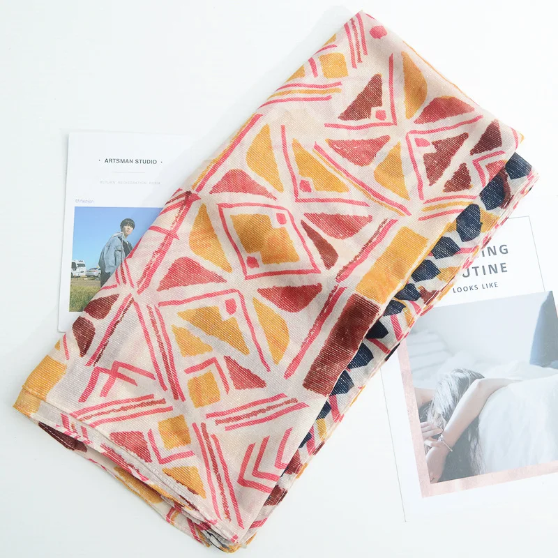 Gold Geometric Diamond Sunscreen Shawl Travel Seaside Beach Towel Sunshade Cotton and Hemp Scarf
Gold Geometric Diamond Sunscreen Shawl Travel Seaside Beach Towel Sunshade Cotton and Hemp Scarf