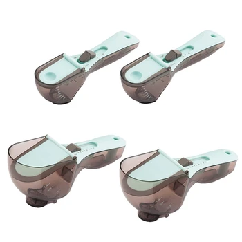 Adjustable Measuring Cups and Spoons Sets Kitchen Tool Plastic Scoop Measuring Cup for Dry or Liquid Set of 4
Adjustable Measuring Cups and Spoons Sets Kitchen Tool Plastic Scoop Measuring Cup for Dry or Liquid Set of 4
