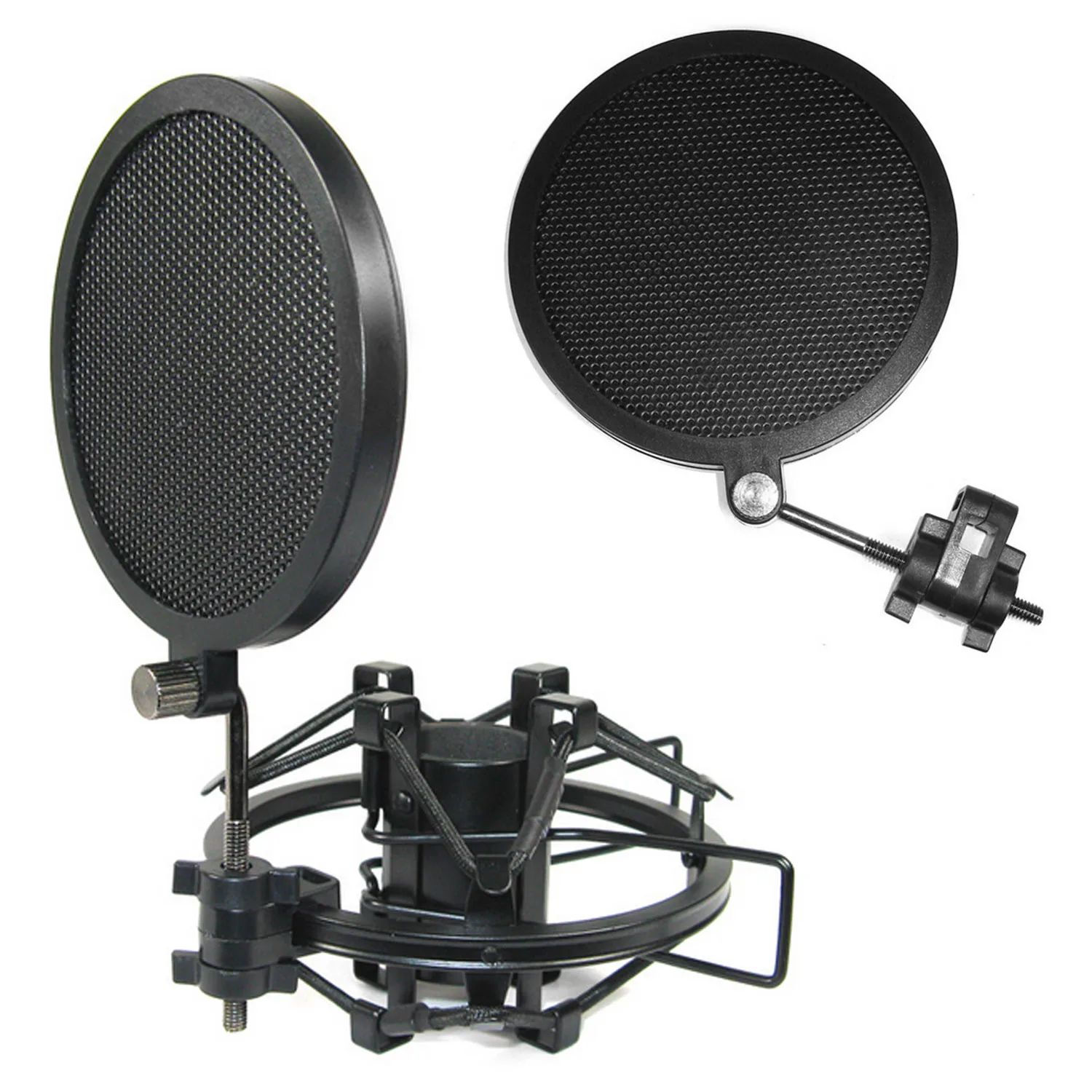 Besegad Double-layer Iron Mesh Microphone Mic Wind Screen Anti Pop Filter for Studio Recording Video Chat Broadcasting
Besegad Double-layer Iron Mesh Microphone Mic Wind Screen Anti Pop Filter for Studio Recording Video Chat Broadcasting