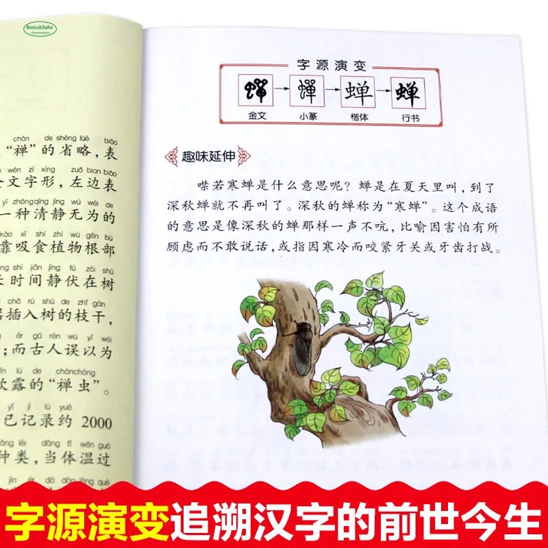 6 шт. история китайских персонажей storybook для эволюции китайского ханзи