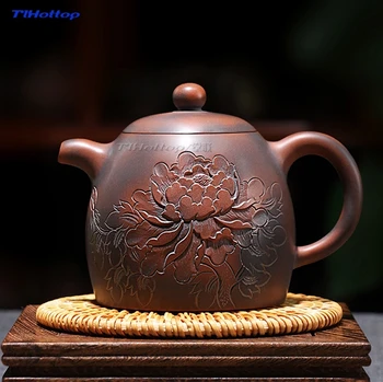 

Hot Sale Purple Tea pot Capacity 250ml nixing pottery Ceramic Teacups Kung Fu Porcelain Gift for The Lucky purple 1pc