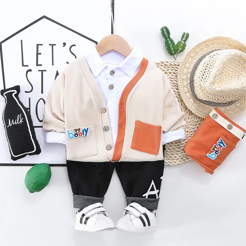 BOY'S Spring New Style Children Cardigan Suit 0-1-2-3 Years Old Baby Korean-style Three-piece Set Kids Clothes
BOY'S Spring New Style Children Cardigan Suit 0-1-2-3 Years Old Baby Korean-style Three-piece Set Kids Clothes