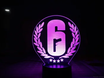 New game table lamp rainbow 6 logo bedroom decoration siege night light LED touch sensor 7 color children's kids gift fashion
New game table lamp rainbow 6 logo bedroom decoration siege night light LED touch sensor 7 color children's kids gift fashion