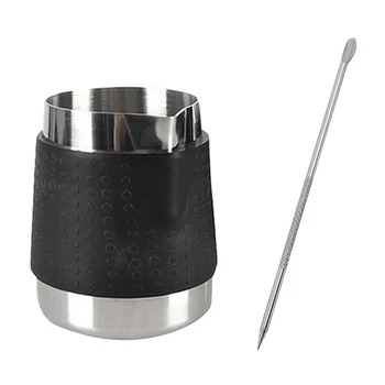350ML Stainless Steel Milk Frothing Jug with Decorating Pen Milk Pitcher Espresso Coffee Pitcher Barista Coffee Latte 
350ML Stainless Steel Milk Frothing Jug with Decorating Pen Milk Pitcher Espresso Coffee Pitcher Barista Coffee Latte