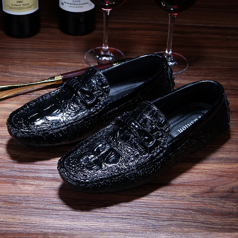 Shoes Men Loafers genuine Leather Moccasins Crocodile Style Footwear Slip On Flat Boat Shoes Classical Male Gommino Zapatos a4
Shoes Men Loafers genuine Leather Moccasins Crocodile Style Footwear Slip On Flat Boat Shoes Classical Male Gommino Zapatos a4
