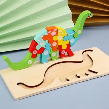 1 Set of 3D Wooden Puzzle Board Cartoon Dinosaur Jigsaw Educational Toy for Kids Tollders Children animal cognitive toys
1 Set of 3D Wooden Puzzle Board Cartoon Dinosaur Jigsaw Educational Toy for Kids Tollders Children animal cognitive toys