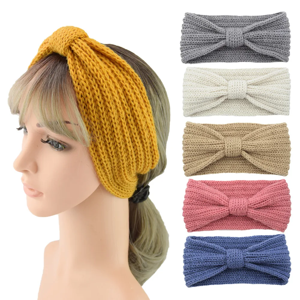 CN Winter Warmer Ear Knitted Wool Headband For Women Girl Head New Kont Bow Hairband Turban Hair Hoop Women Hair Accessories
CN Winter Warmer Ear Knitted Wool Headband For Women Girl Head New Kont Bow Hairband Turban Hair Hoop Women Hair Accessories