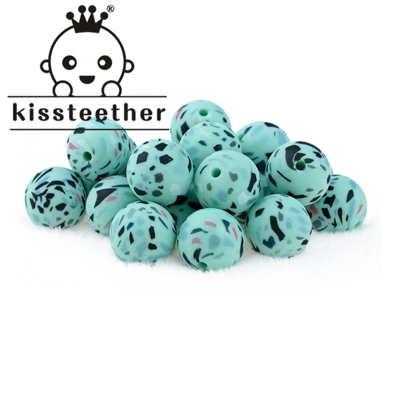 Kissteether 50PC Silicone Bead Food Grade Materials 15mm Teether Round Printing DIY Crafts Baby Teether Safe Rattle Beads
Kissteether 50PC Silicone Bead Food Grade Materials 15mm Teether Round Printing DIY Crafts Baby Teether Safe Rattle Beads