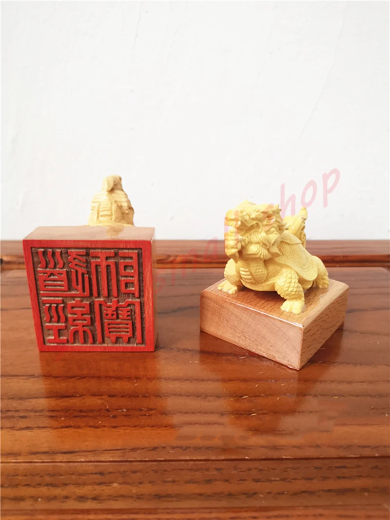 

Taoist seal, boxwood, dragon turtle, Taoist Scripture teacher treasure seal, Taoist Dharma seal, Taoist supplies, single-sided