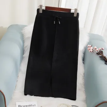 2020 fashion a line skirt for women autumn winter grey black flexible high waisted midi knitted skirt with slit womens skirts 
2020 fashion a line skirt for women autumn winter grey black flexible high waisted midi knitted skirt with slit womens skirts