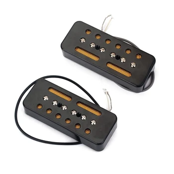 A Pair of Black Single Coil Soap Bar Pickups for P90 Electric Guitar 50mm / 52mm Hole Space 
A Pair of Black Single Coil Soap Bar Pickups for P90 Electric Guitar 50mm / 52mm Hole Space