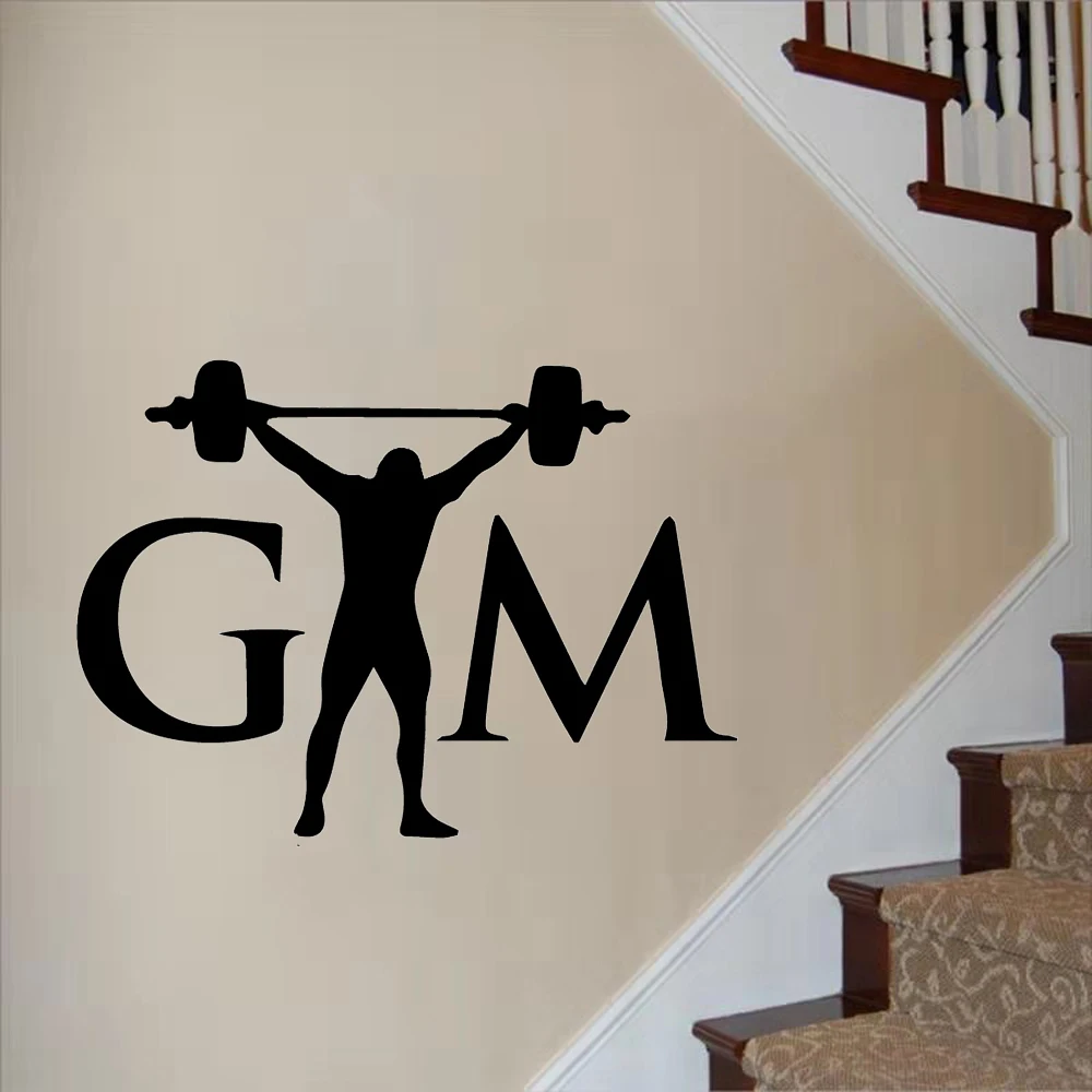 

GYM Wall decals healthy life style sports wand stickers motivated fitness gym vinyl decor for wallstickers art mural wallpaper
