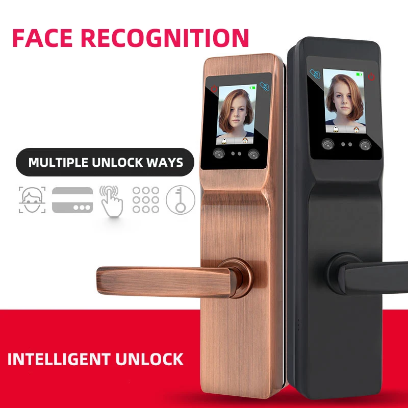 Facial Recognition Intelligent Lock Home Security Door Lock T Palmprint Password Face IC Card Key Unlock smart keyless locks
Facial Recognition Intelligent Lock Home Security Door Lock T Palmprint Password Face IC Card Key Unlock smart keyless locks