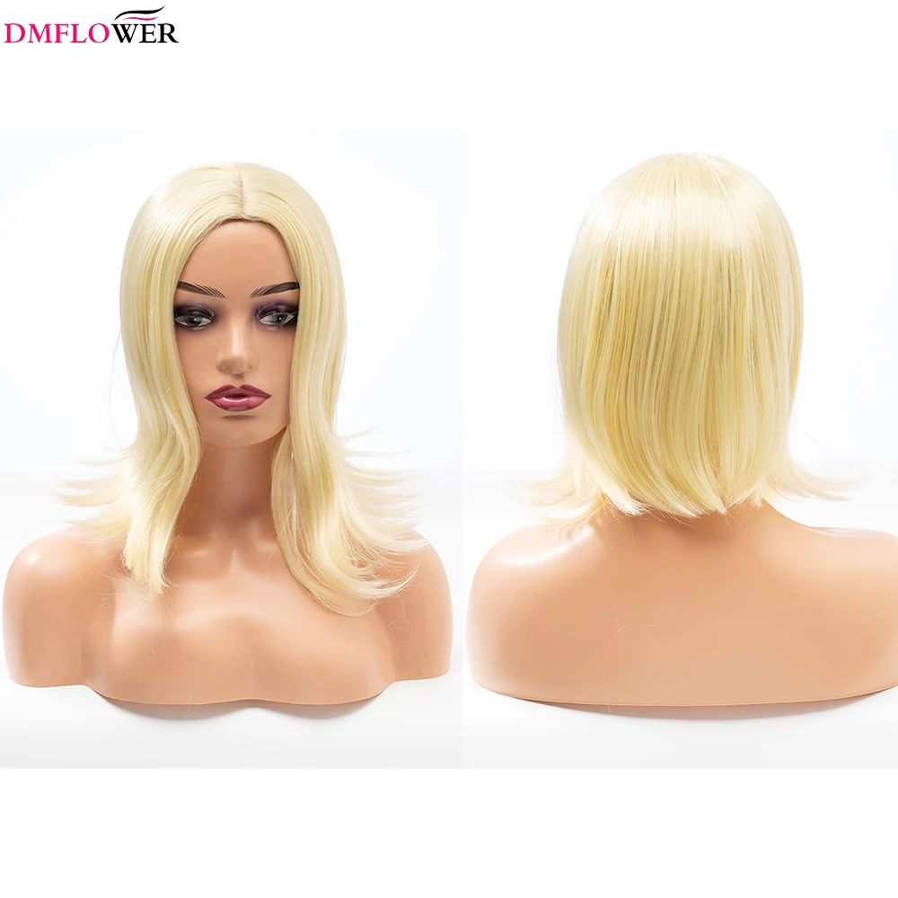 

GEECSKOL OVE-Women's synthetic wig short blond artificial hair with bangs golden cosplay style heat-resistant natural wig